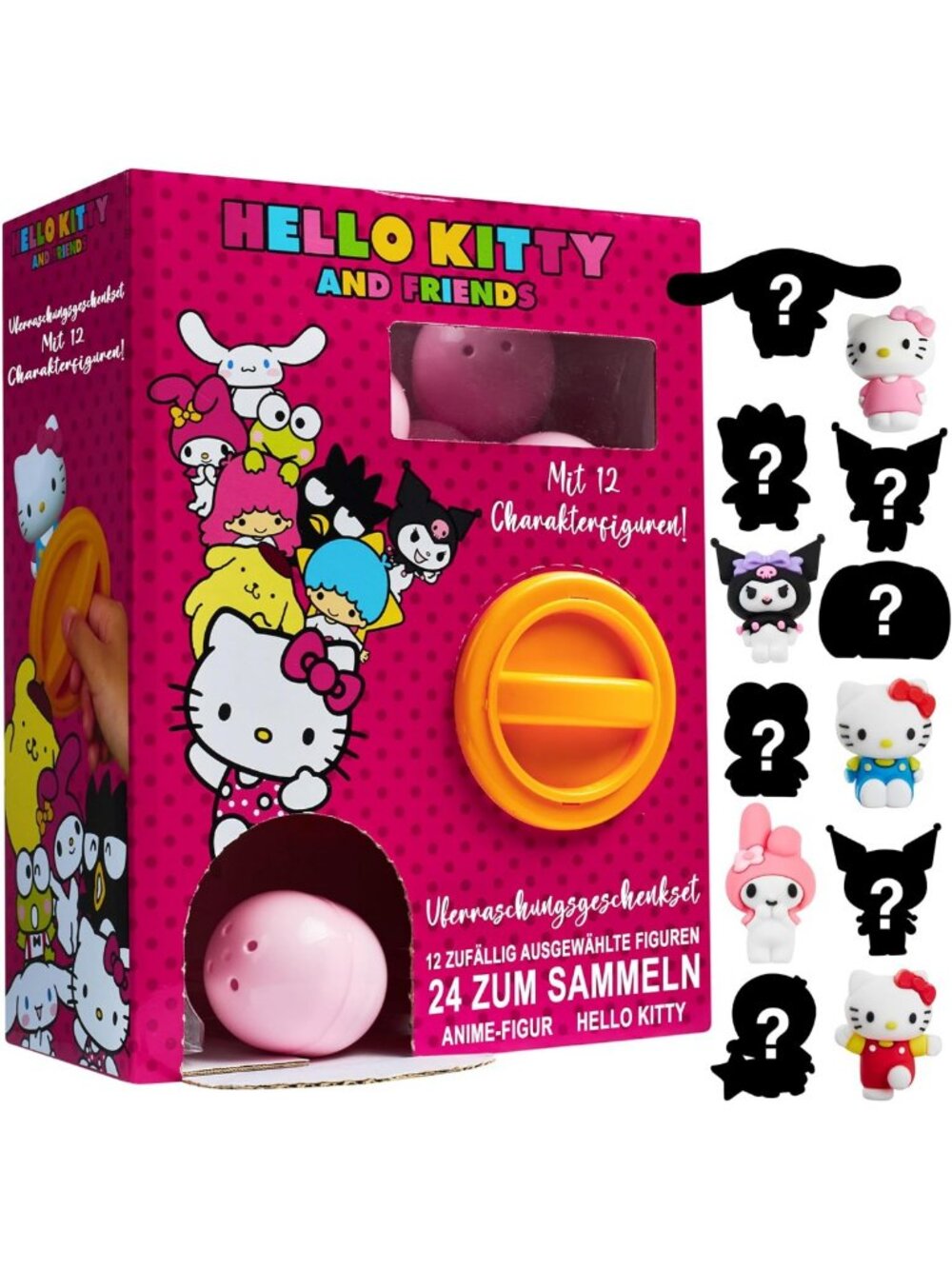Kawaii Mystery Surprise Capsules - 12 Sanrio 3D Figurines for Desk Decor & Gifts